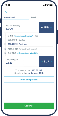 Send more money from India